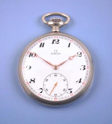 OMEGA Metallherrentaschenuhr - Jewellery, antiques and art