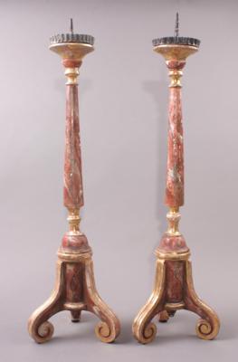 Paar Kerzenständer im Barockcharakter - Klenoty, umění a starožitnosti