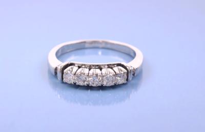 Brillant-Reihenring zus. ca. 0,45 ct - Gioielli, arte e antiquariato