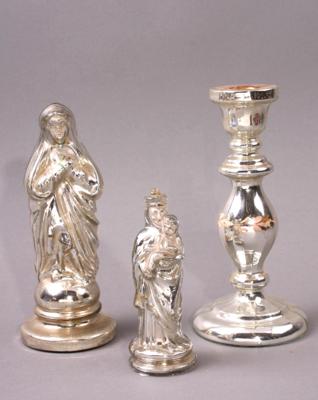 Kerzenständer/Heilige Maria/ Madonna mit Kind, Ende 19./ Anfang 20. Jhdt., - Gioielli, arte e antiquariato