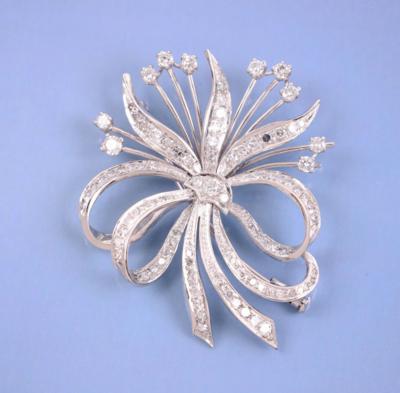 Diamanten 1,20 ct Brosche - Jewellery, Works of Art and art