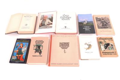 9 Bücher, mit Lese- und Gedichtstexten, sowie Illustrationen des Kärntner Holzschneiders Switbert Lobisser - Schmuck, Kunst & Antiquitäten