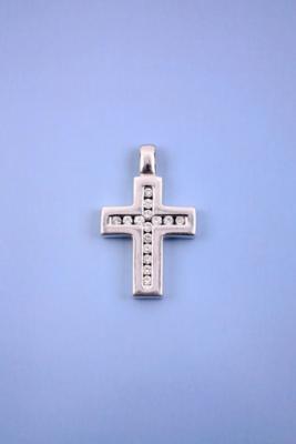 Brillant-Kreuz zus. ca. 0,45 ct - Schmuck, Kunst & Antiquitäten