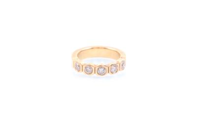 Brillantmemoryring zus. ca. 0,85 ct - Gioielli, arte e antiquariato