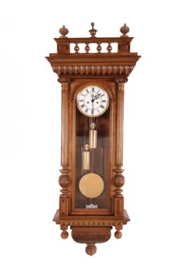 Historismus-Wandpendeluhr, um 1880, - Uhren