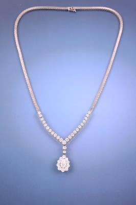 Brillant/Diamant-Collier zus. ca. 4,90 ct - Jewellery, Works of Art and art