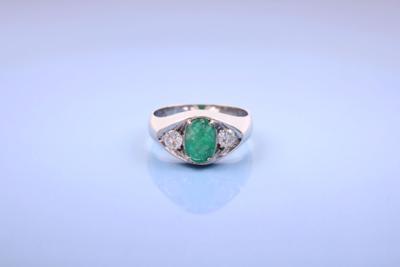 Brillant/Smaragd Ring - Gioielli, arte e antiquariato