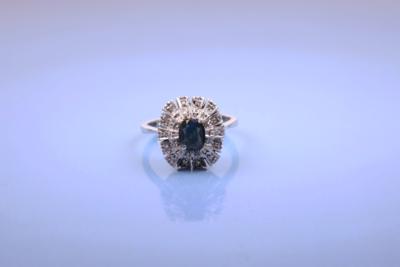 Diamant/Saphirdamenring - Jewellery, Works of Art and art