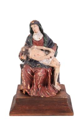 Pieta, provinzielle Arbeit, 19. Jhdt., - Schmuck, Kunst & Antiquitäten