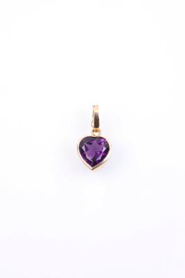 Amethystanhänger "Herz" - Schmuck, Kunst & Antiquitäten