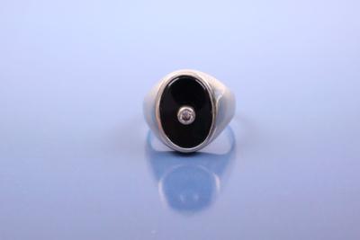 Brillant/Onyx-Damenring - Schmuck, Kunst & Antiquitäten