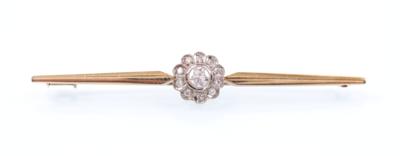 Brillant/Diamantbrosche zus. ca. 0,40 ct - Jewelry, Art & Antiques
