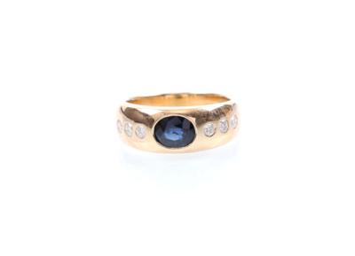 Brillant/Saphir-Ring - Jewelry, Art & Antiques