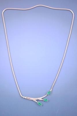 Diamant/Smaragd-Collier - Jewelry, Art & Antiques