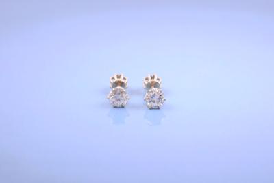 Brillantohrsteckschrauben zus. ca. 1,20 ct - Klenoty a Hodinky