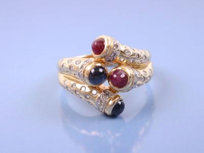 Brillant/Farbstein-Ring - Jewelry, Art & Antiques