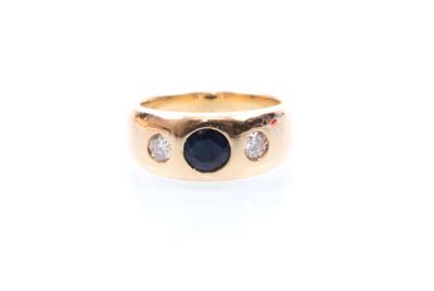 Brillant/Saphir-Ring - Šperky, umění a starožitnosti