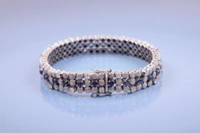 Brillant/Saphirarmkette zus. ca. 1,30 ct - Gioielli e orologi