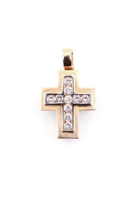 Brillantkreuz zus. ca. 1,70 ct - Klenoty a Hodinky