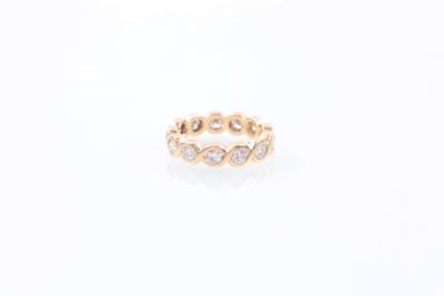 Brillantmemoryring zus. ca. 1,30 ct - Jewellery and watches