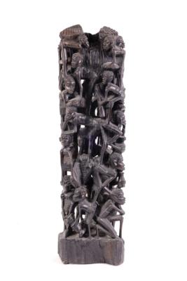 Afrikanische Skulptur "Menschenturm", 20. Jhdt., - Gioielli, arte e antiquariato