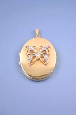 Brillant-Medaillon "Schmetterling" - Gioielli, arte e antiquariato
