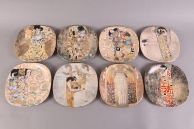 8 Wandteller "Gustav Klimt", - Šperky, umění a starožitnosti