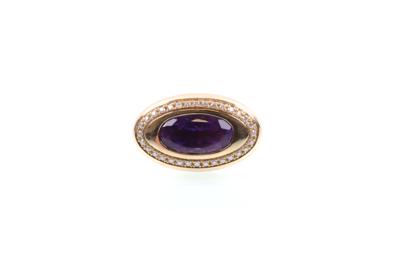 Brillant/Amethystdamenring - Schmuck, Kunst & Antiquitäten