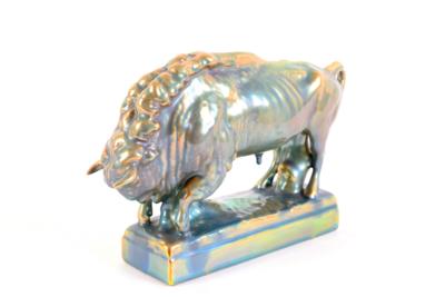 "Bison", ungarische Keramik, Marke Zsonlay Pecs, - Jewelry, Art & Antiques