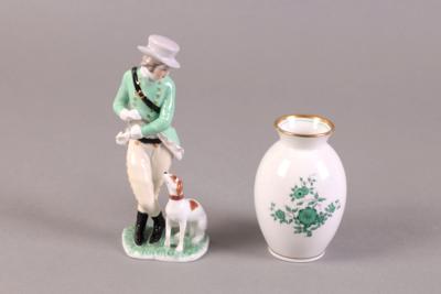 "Jäger mit Hund", Wiener Porzellan, Marke Augarten, - Šperky, umění a starožitnosti