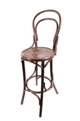 Hocker mit Lehne, Ausführung wohl Gebrüder Thonet, um 1900/05, - Gioielli, arte e antiquariato