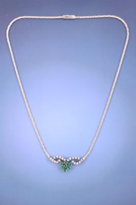 Brillant/Smaragd Collier - Jewelry, Art & Antiques