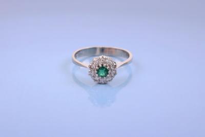 Brillant/Smaragddamenring - Jewelry, Art & Antiques