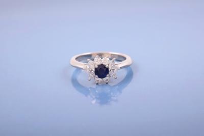 Brillant/Diamant/Saphir-Ring Tiffany  &  Co - Šperky, umění a starožitnosti