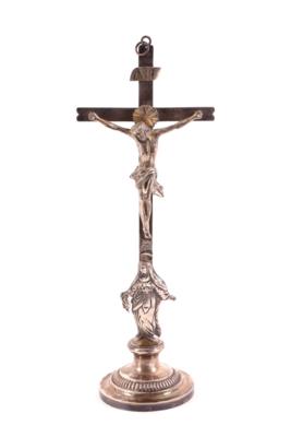 Biedermeier Stand-Kruzifix, Österreich, 1. Viertel 20. Jhdt., - Šperky, umění a starožitnosti