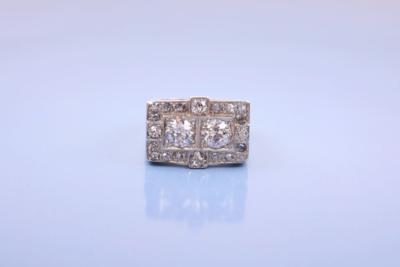 Altschliffdiamanten zus. ca. 1,80 ct, Damenring - Šperky, umění a starožitnosti