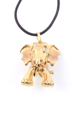 Anhänger Elefant an Lederband - Jewelry, Art & Antiques