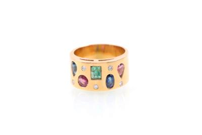 Brillant/Farbstein-Ring - Jewelry, Art & Antiques