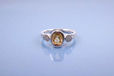 Brillant/Citrindamenring - Jewelry, Art & Antiques