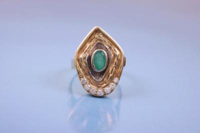 Smaragd/Brillantring - Jewelry, Art & Antiques