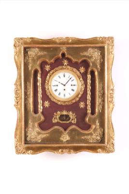 Spätbiedermeier-Rahmenuhr, um 1840/50, - Šperky, umění a starožitnosti