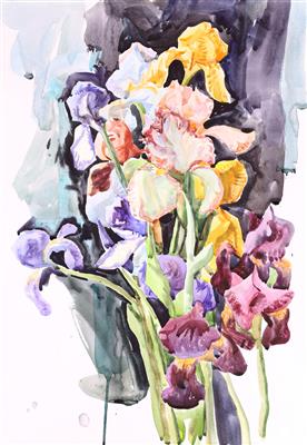 Elmira Shemsedinova "Irises" - Charity-Kunstauktion „Bildung sichert Frieden“