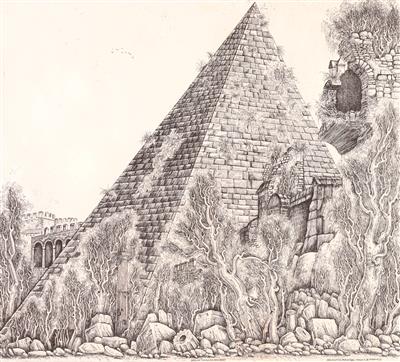 Gregor Traversa "Cestius Pyramide" - Charity-Kunstauktion „Bildung sichert Frieden“