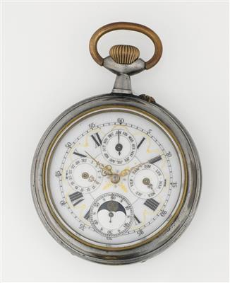 Große Herrentaschenuhr mit Vollkalender - Art and Antiques, Jewellery