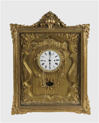 Spätbiedermeier Rahmenuhr - Art and Antiques, Jewellery