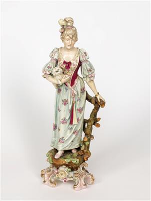 Dame mit Schoßhündchen - Grazer Kunst und Antiquitäten Auktion