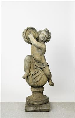 Gartenfigur "Musizierender Putto" - Art and Antiques, Jewellery