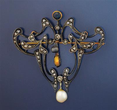 Saphirbrosche - Art and Antiques, Jewellery