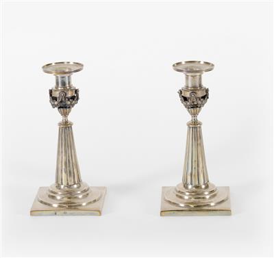 Paar klassizistische Kerzenständer - Arte e oggetti d'arte, gioielli