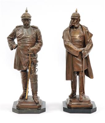 Figurenpaar "Wilhelm I. und Otto von Bismarck" - Kunst und Antiquitäten